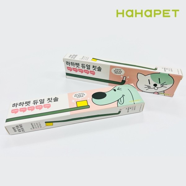 페오펫몰,하하펫 반려동물 듀얼모 강아지칫솔 2+2