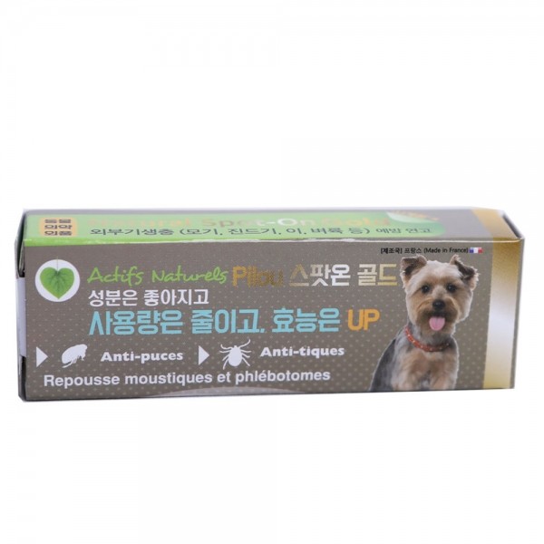 페오펫몰,필루 네츄럴 외부기생충예방 스팟온 골드 소형견 1ml