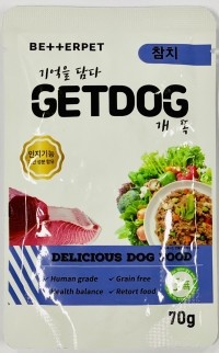베러펫 개똑 강아지 습식사료 주식 파우치 참치맛 70g