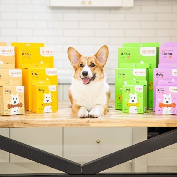 페오펫몰,[핏펫][설날특가]잇츄 오리지널 강아지 덴탈껌 특대용량 M 57개입 (옐로우/그린/브라운/꿀잠츄)