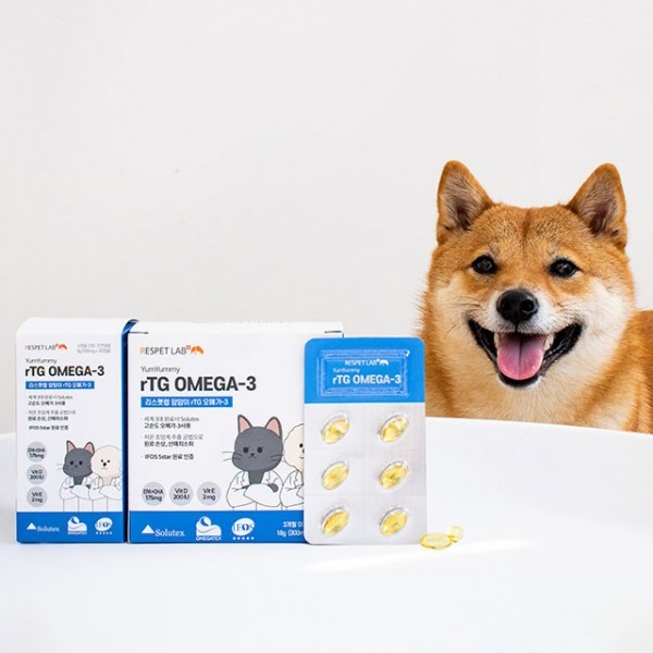 페오펫몰,리스펫랩 강아지 고양이 얌얌이 rTG 오메가3 300mgx60캡슐