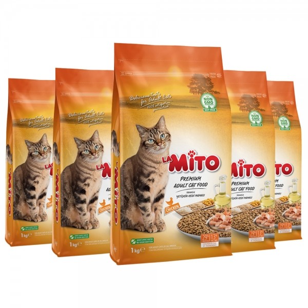 페오펫몰,미토(la-Mito) 성묘 고양이사료 치킨 1kg*5개