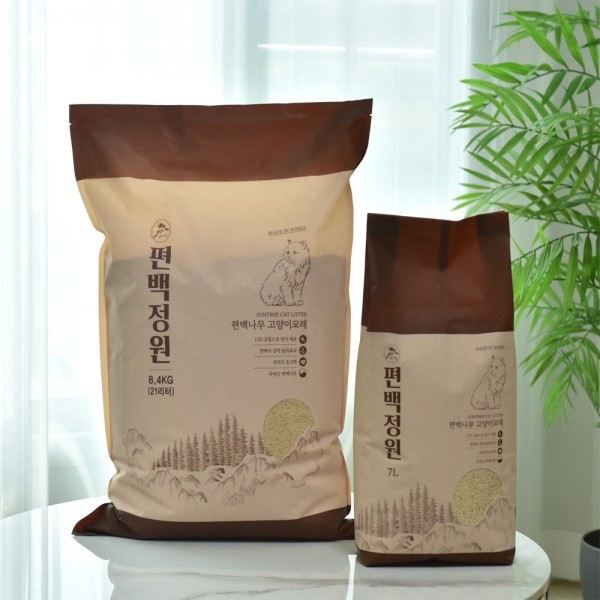 페오펫몰,구비나무 편백정원 고양이 편백모래 대용량 2입 1박스 (16.8kg (8.4kg*2입))