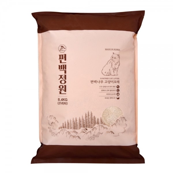 구비나무 편백정원 고양이 편백모래 대용량 2입 1박스 (16.8kg (8.4kg*2입))