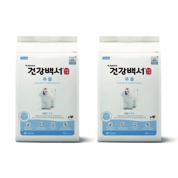 페오펫몰,뉴트리나 건강백서 푸들 4kg(2kgx2개)