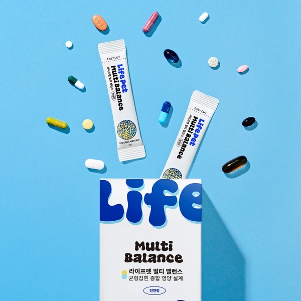 페오펫몰,[감사특가] 라이프펫 강아지 고양이 종합영양제 멀티밸런스 전연령 30포 종합건강 60g