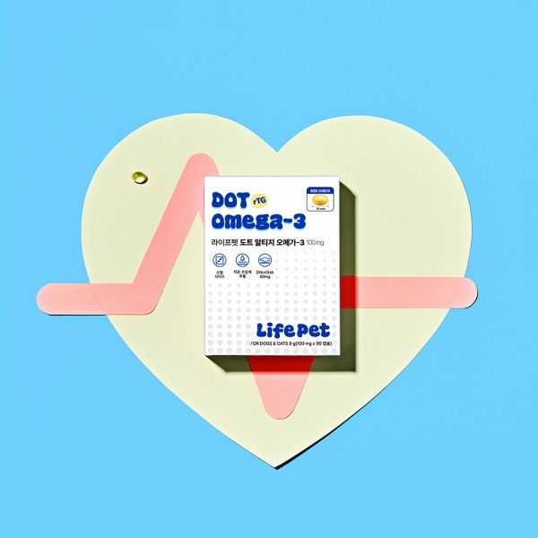 페오펫몰,[감사특가]라이프펫 강아지 고양이 도트 알티지 오메가3 100mg 90캡슐