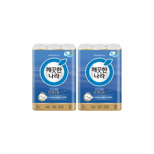 페오펫몰,[따스한특가]깨끗한나라 4겹 순수 프리미엄 더퍼스트 25m 30롤 2개
