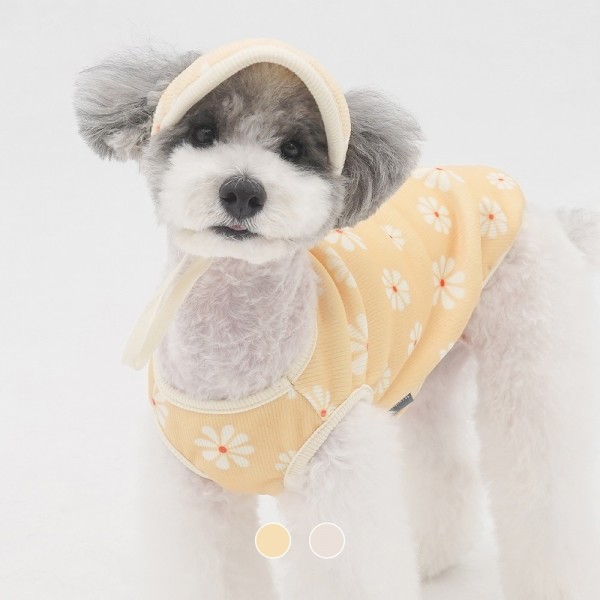 페오펫몰,포우에블 포근 민소매 티셔츠 (데이지)