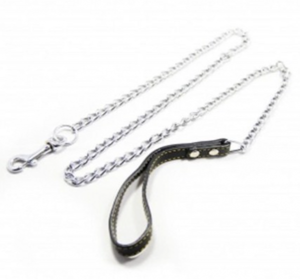 페오펫몰,[도기프랜드] 가죽손잡이 체인 리드줄 M [최저가]