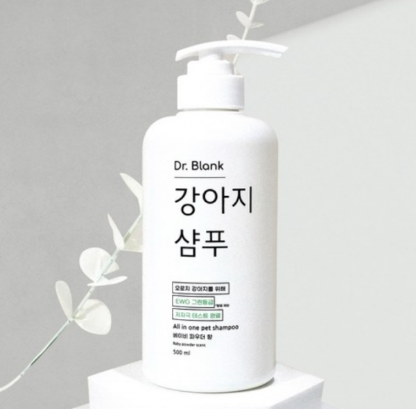 페오펫몰,[닥터블랭크] 저자극 강아지 샴푸 베이비파우더향 500ml [반려동물]