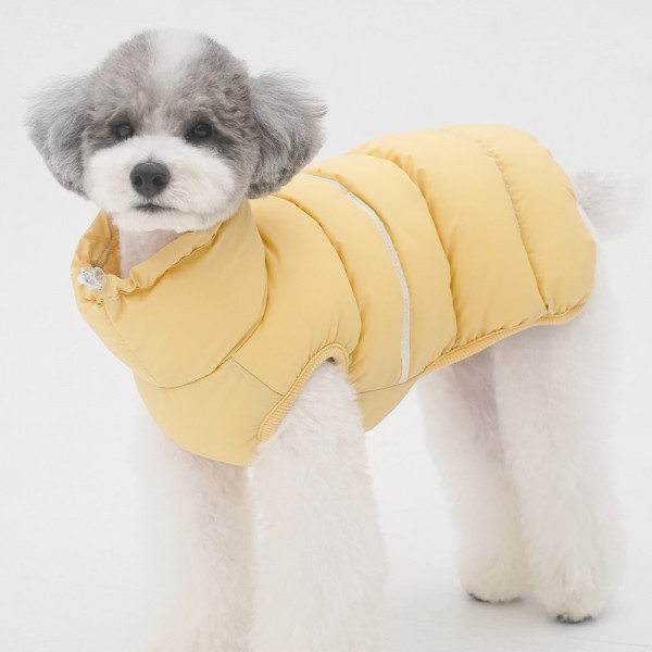 페오펫몰,볼륨 업 조끼 발열 패딩 V2 (버터옐로우)