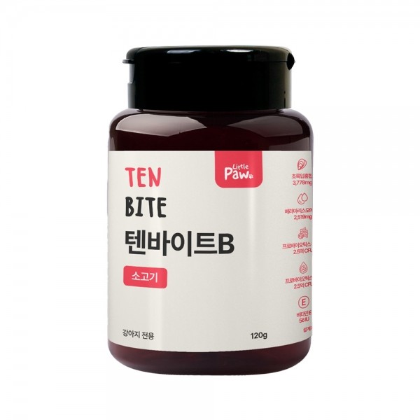 페오펫몰,리틀포우 텐바이트 강아지 종합 영양제 전 연령용 소고기, 120g, 1개