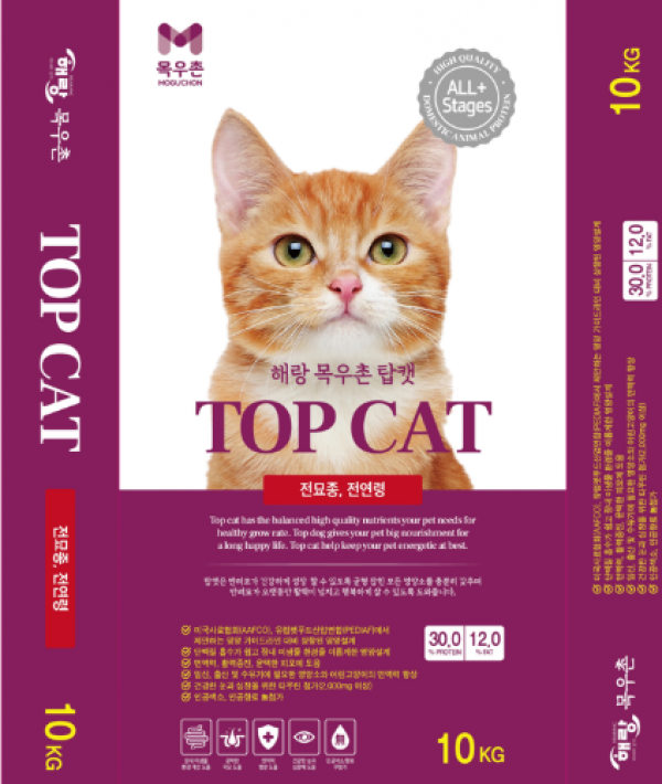 페오펫몰,[멤버십 비밀가격] [목우촌] 탑캣 10kg 전묘종/전연령 사료 [반려동물]