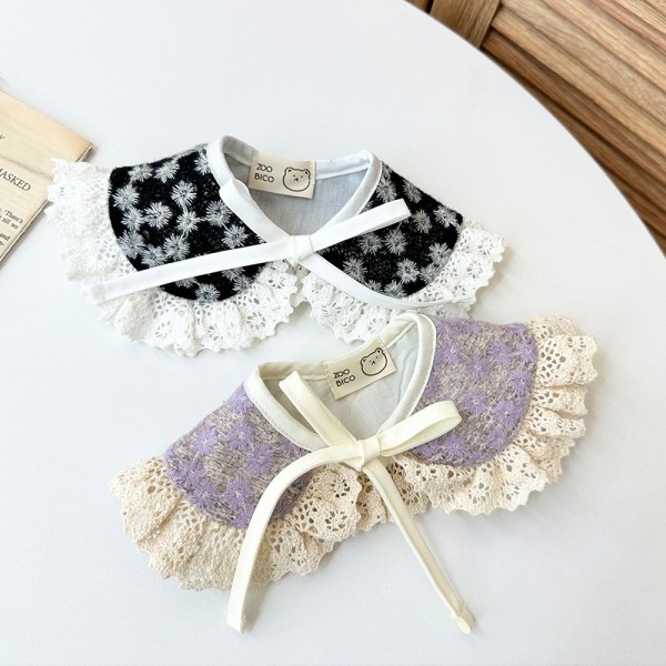 페오펫몰,[주문폭주] 겨울에도 포기할 수 없는 귀여운 케이프 꽃자수모직케이프 (S,L)