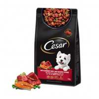 [시저] 사료 가든야채가 곁들여진 연어와 쇠고기 건사료 1KG [반려동물]