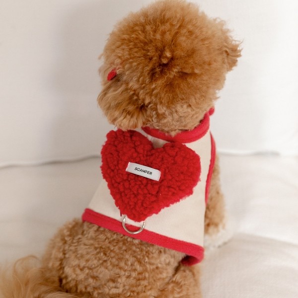 페오펫몰,스캠퍼 하트 포켓 하네스 [레드하트]