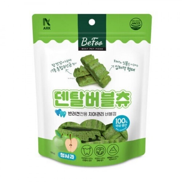 페오펫몰,[멤버십 비밀가격] [베푸] 덴탈버블츄 (청사과) 96g [반려동물]