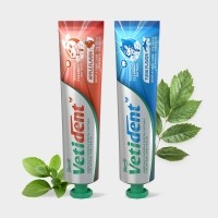 [허레이][설날특가] 프로 베티덴트 치약 사과향+참치향 2개 SET 바르는 겔제형