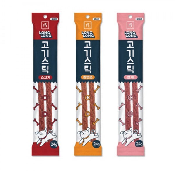 페오펫몰,[멤버십 비밀가격][브리더랩] 롱롱 고기 스틱 말랑한 스틱 간식 24g 노즈워크 훈련 간식 [반려동물]
