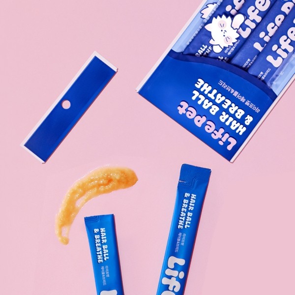 페오펫몰,[라이프펫][설날특가] 기호성 테스트 맛보기 고양이 헤어볼 영양제 기관지 호흡기 구토 츄르 4p