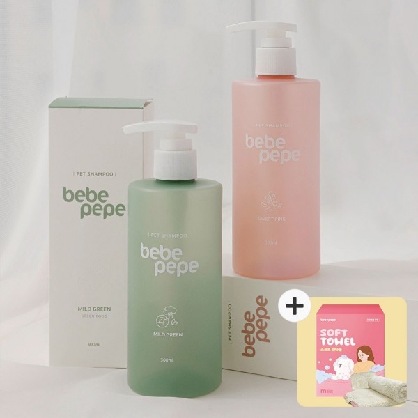[설날특가]베베페페 극세사 펫타올+저자극 강아지샴푸
