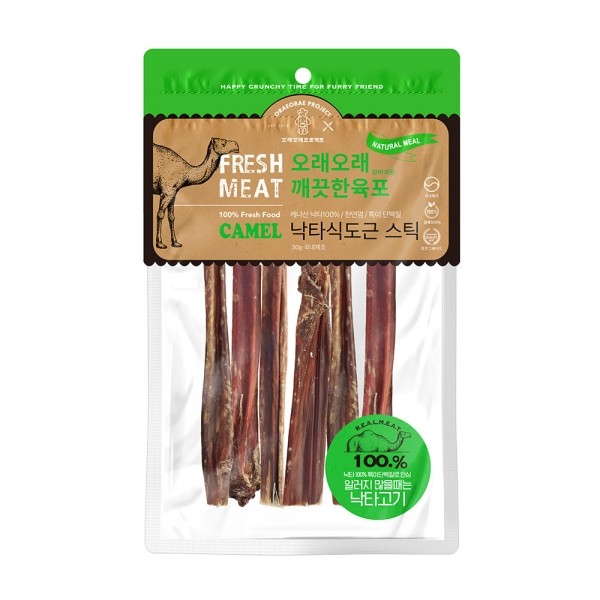 페오펫몰,[오래오래프로젝트] 깨끗한육포 오래먹는 낙타 식도근스틱 60g