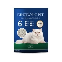 딩동펫 고양이 수퍼 식스 벤토나이트 두부 모래 2.5kg 1개
