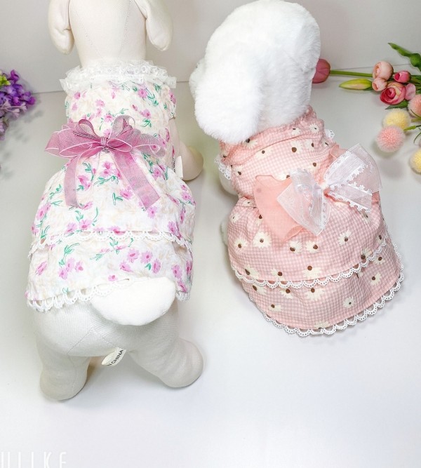 페오펫몰,플로피이얼스[꽃길특가]핑크데이지 엘라스틱 드레스