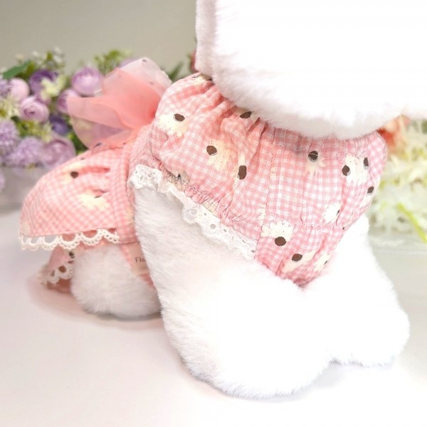 페오펫몰,플로피이얼스[꽃길특가]핑크데이지 엘라스틱 드레스