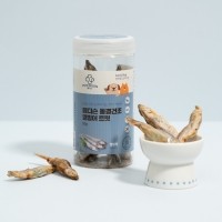[페디슨] 강아지 고양이 동결건조 간식 열빙어 트릿 80g