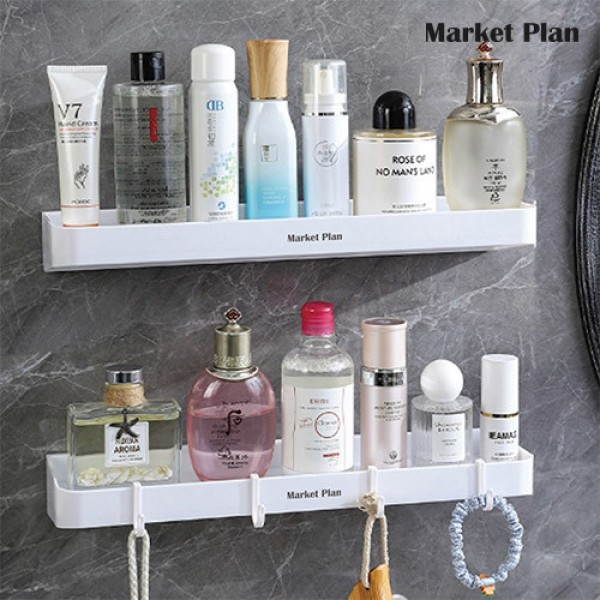 페오펫몰,마켓플랜 심플 무타공 다용도 배수홀 욕실 선반 2p