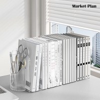 마켓플랜 투명 아크릴 책꽂이 펜꽂이