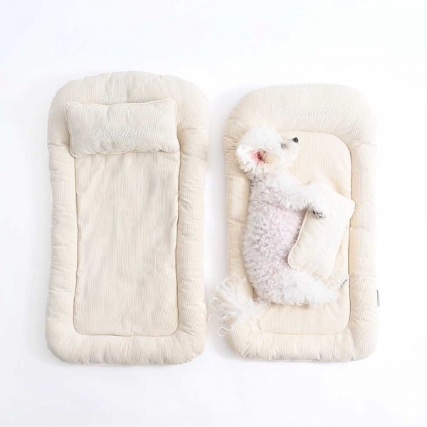 페오펫몰,폼포라펫 코듀로이 라이너 세트 클래식 디럭스 펫웨건 애견 강아지 유모차 개모차 대형견 쿠션 방석