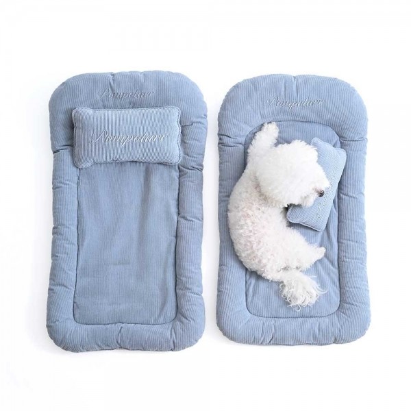 페오펫몰,폼포라펫 코듀로이 라이너 세트 클래식 디럭스 펫웨건 애견 강아지 유모차 개모차 대형견 쿠션 방석