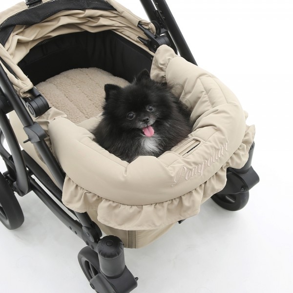 페오펫몰,폼포라펫 프릴 범퍼 가드 클래식 디럭스 펫웨건 애견 강아지 유모차 개모차 쿠션