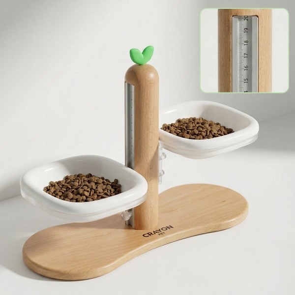 페오펫몰,[설날특가]크레용펫 프리미엄 맞춤핏 듀얼볼 높이조절 식기