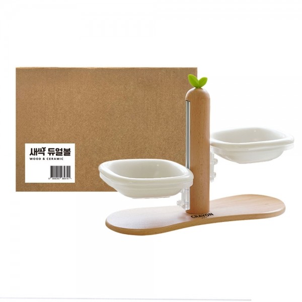 페오펫몰,[설날특가]크레용펫 프리미엄 맞춤핏 듀얼볼 높이조절 식기