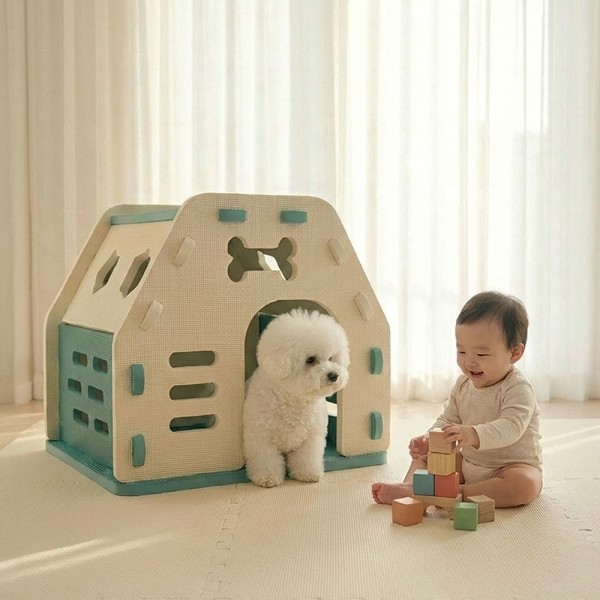 [설날특가]크레용펫 코지 폼 하우스 대형 강아지 집