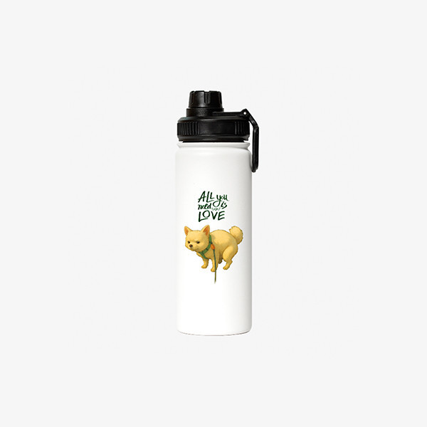 페오펫몰,반려동물 강아지 고양이 사진 그림 커스텀 주문제작 아웃도어 스포츠 보틀 (530ml)