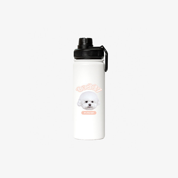 페오펫몰,반려동물 강아지 고양이 사진 그림 커스텀 주문제작 아웃도어 스포츠 보틀 (530ml)
