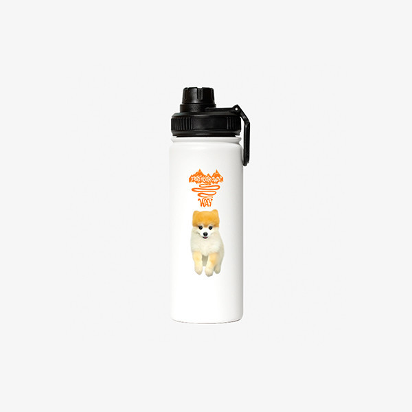 페오펫몰,반려동물 강아지 고양이 사진 그림 커스텀 주문제작 아웃도어 스포츠 보틀 (530ml)