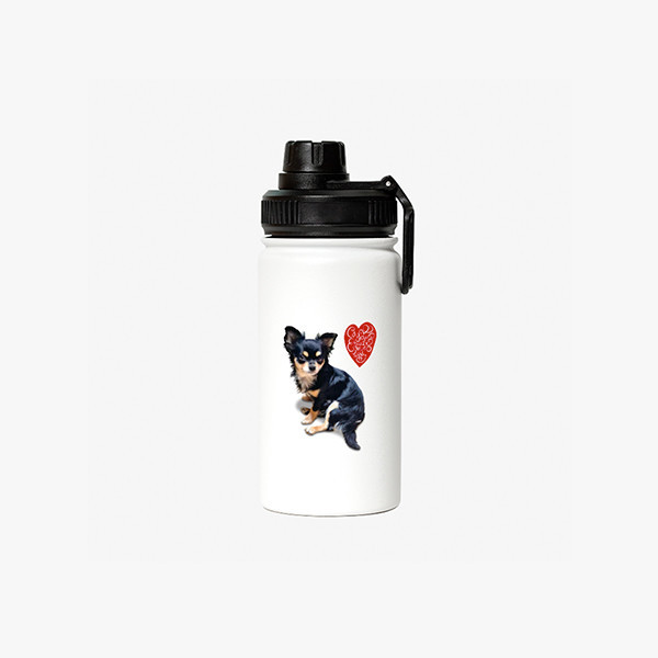 페오펫몰,반려동물 강아지 고양이 사진 그림 커스텀 주문제작 아웃도어 스포츠 보틀 (350ml)
