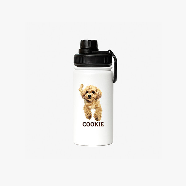 페오펫몰,반려동물 강아지 고양이 사진 그림 커스텀 주문제작 아웃도어 스포츠 보틀 (350ml)