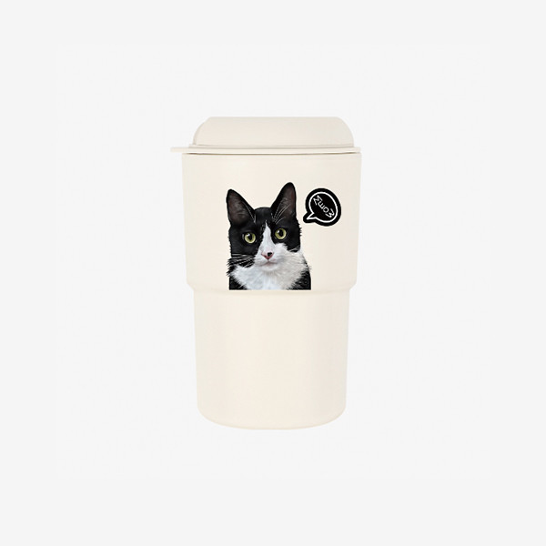 페오펫몰,반려동물 강아지 고양이 사진 그림 커스텀 주문제작 이중 파스텔 텀블러 (350ml)