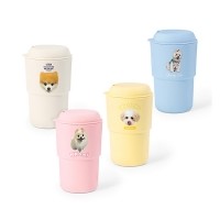 반려동물 강아지 고양이 사진 그림 커스텀 주문제작 이중 파스텔 텀블러 (350ml)