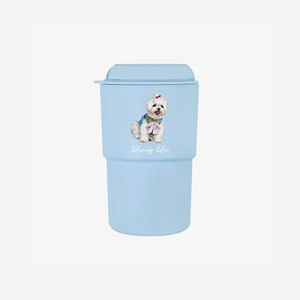 페오펫몰,반려동물 강아지 고양이 사진 그림 커스텀 주문제작 이중 파스텔 텀블러 (350ml)