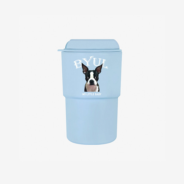 페오펫몰,반려동물 강아지 고양이 사진 그림 커스텀 주문제작 이중 파스텔 텀블러 (350ml)
