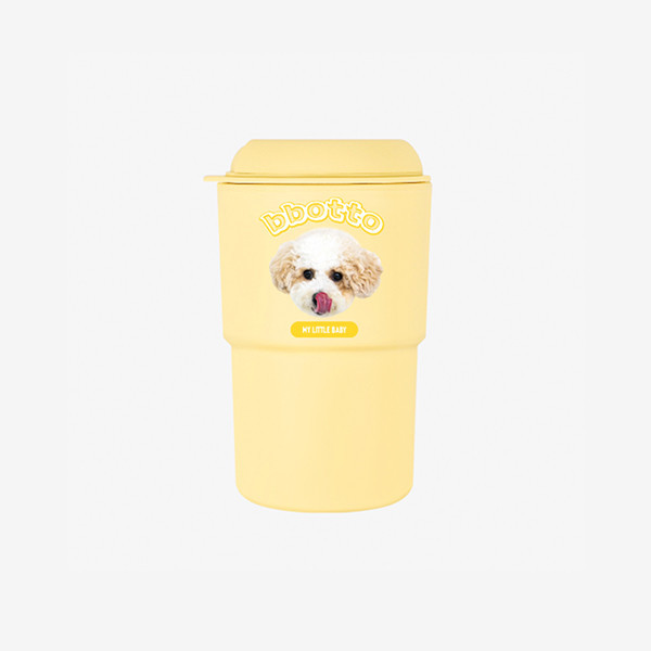 페오펫몰,반려동물 강아지 고양이 사진 그림 커스텀 주문제작 이중 파스텔 텀블러 (350ml)