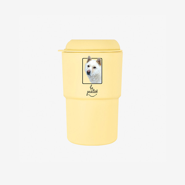 페오펫몰,반려동물 강아지 고양이 사진 그림 커스텀 주문제작 이중 파스텔 텀블러 (350ml)